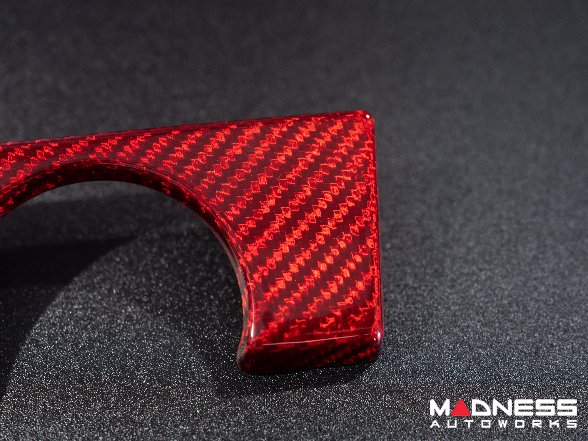 Jaguar F-TYPE Interior Trim - Carbon Fiber - Center Console Cover - Red Candy